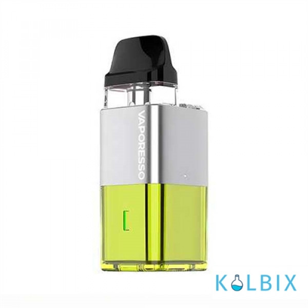 Pod-система Vaporesso Xros Cube (Original) у сірому з жовтим кольором.