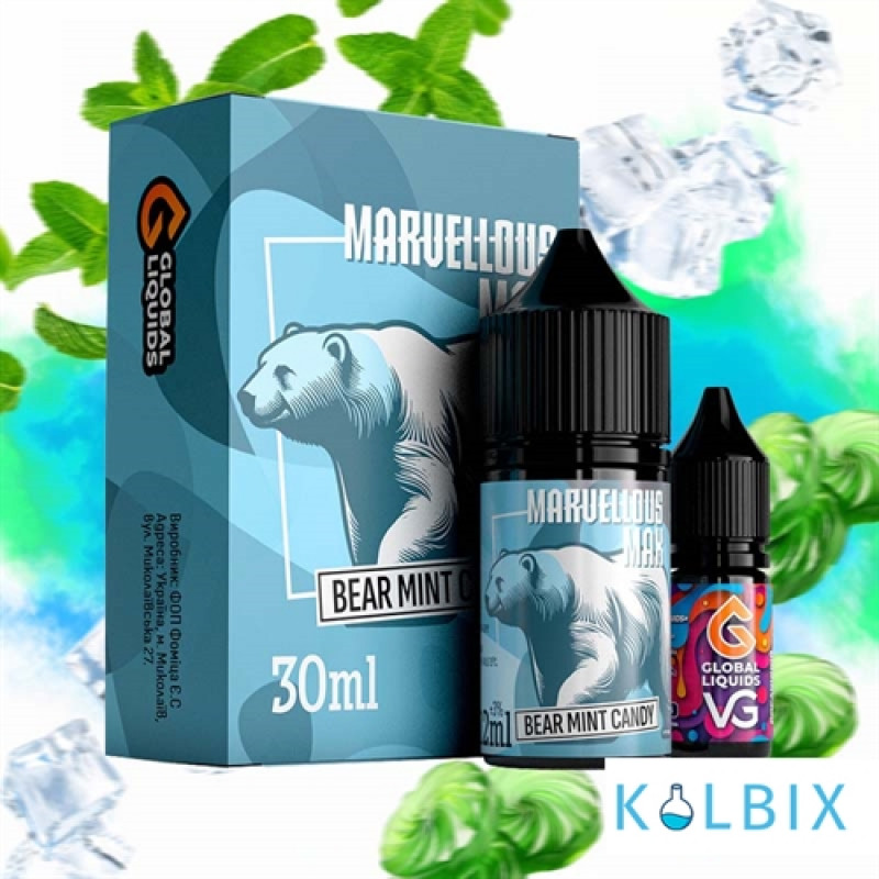 Набір для самозамісу Marvelous Max 30 мл 50 мл зі смаком м'ятних цукерок з холодком