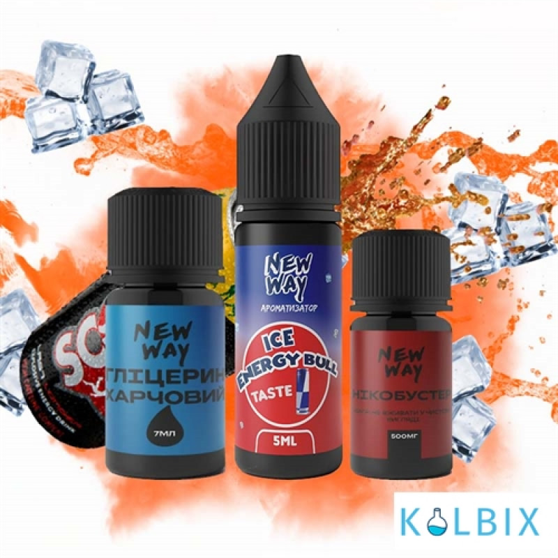 Набор для самозамеса New Way Ice 15 мл 65 мг со вкусом энергетика с холодком