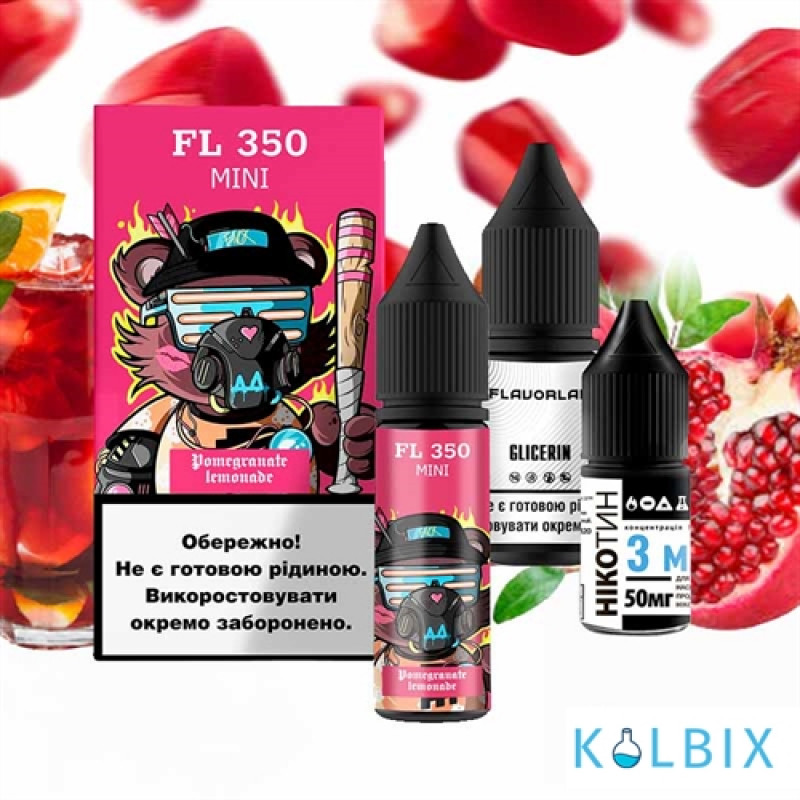 Набор для самозамеса FL350 Mini 15 мл 50 мг со вкусом гранатового лимонада