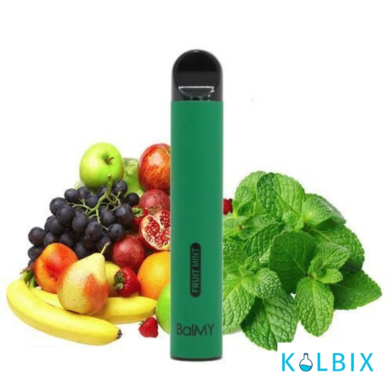 ОДНОРАЗОВА POD-СИСТЕМА BALMY DISPOSABLE POD DEVICE 50 МГ FRUIT MINT (ORIGINAL) НА 500 ЗАТЯЖОК ЗІ СМАКОМ М'ЯТИ З ФРУКТАМИ