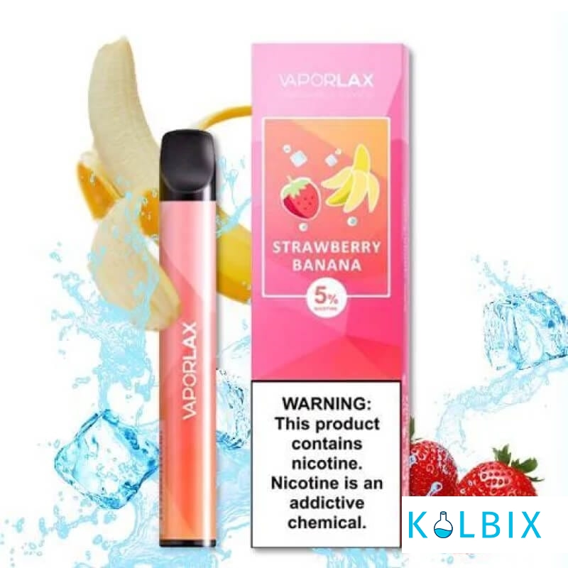 ОДНОРАЗОВАЯ POD-СИСТЕМА VAPORLAX - BANANA STRAWBERRY ( ORIGINAL ) НА 800 ЗАТЯЖЕК СО ВКУСОМ БАНАНА И КЛУБНИКИ