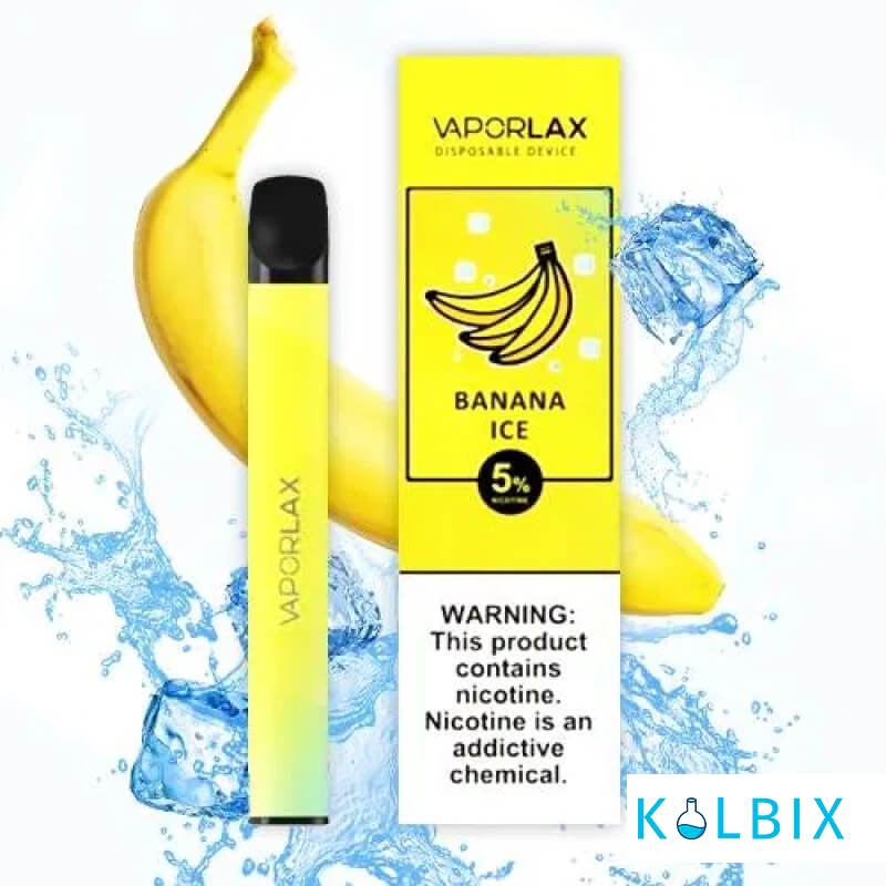 ОДНОРАЗОВАЯ POD-СИСТЕМА VAPORLAX - BANANA ICE ( ORIGINAL ) НА 800 ЗАТЯЖЕК СО ВКУСОМ БАНАНА