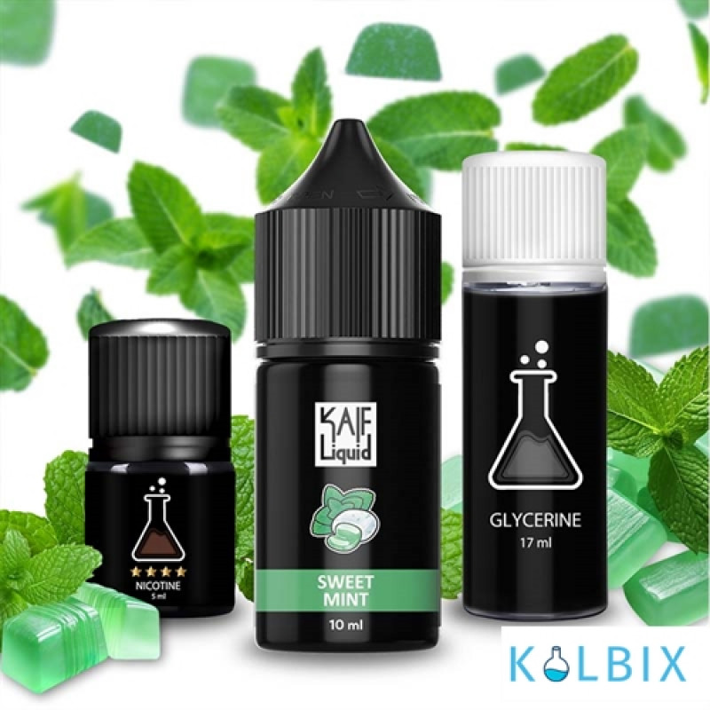 Набор для самозамеса Kaif Liquid 30 мл 25 мг со вкусом сладкой мяты