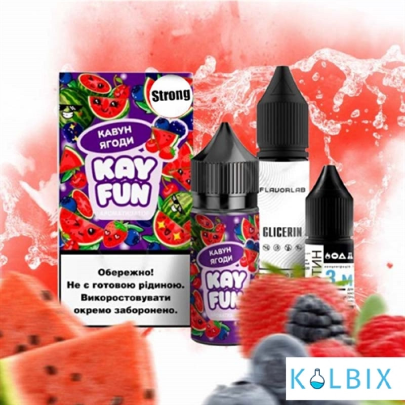 Набор для самозамеса Kayfun Strong 30 мл 50 мг со вкусом арбуза и ягод