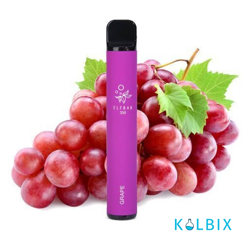 ОДНОРАЗОВАЯ POD-СИСТЕМА ELF BAR 550 DISPOSABLE POD DEVICE 50 МГ (GRAPE) СО ВКУСОМ ВИНОГРАДА