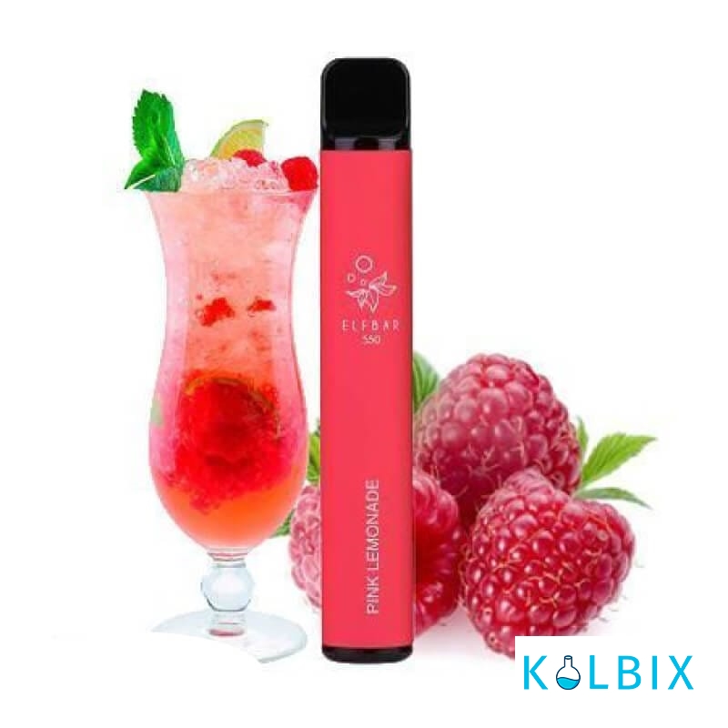 ОДНОРАЗОВА СИСТЕМА ELF BAR 550 DISPOSABLE POD DEVICE 50 МГ (PINK LEMONADE) ЗІ СМАКОМ МАЛИНИ