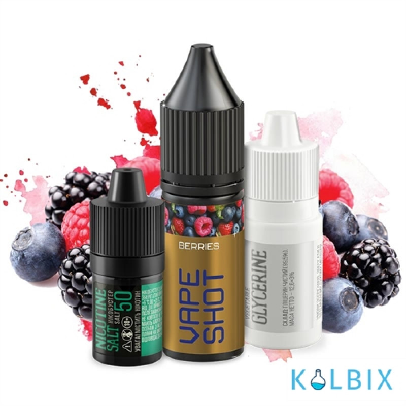 Набор для самозамеса Vape Shot 15 мл 50 мг со вкусом ягод