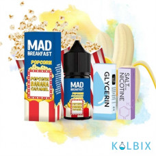 Набори для самозамішування Mad Breakfast 30 мл 25 мг - зі смаком попкорну з бананом.