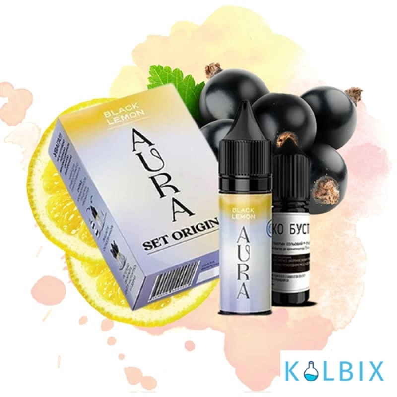 Набор для самозамеса Aura Original 15 мл 30 мг - с вкусом лимона и черной смородины.