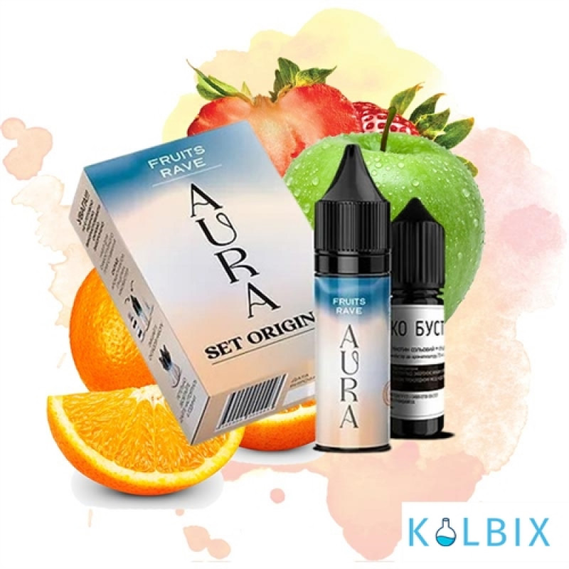 Набор для самозамеса Aura Original 15 мл 30 мг - с вкусом апельсина, клубники, яблока с льдом