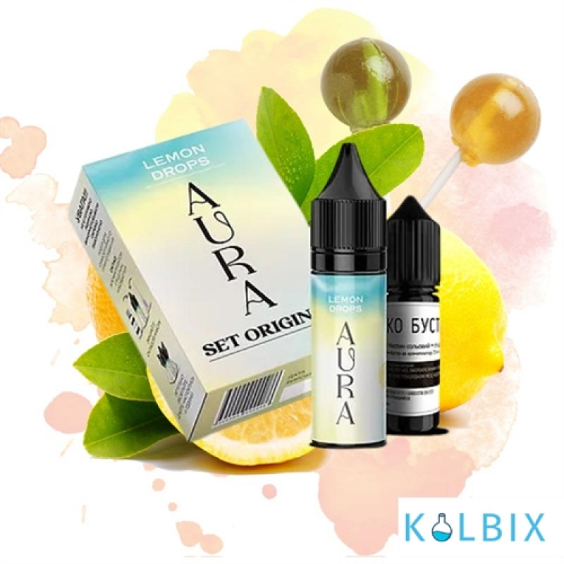 Набор для самозамеса Aura Original 15 мл 30 мг - с вкусом лимонных леденцов.