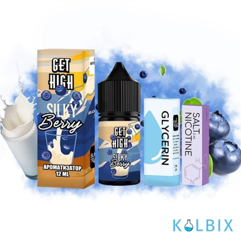 Набор для самозамеса Get High 30 мл 50 мг - со вкусом черничного молока.