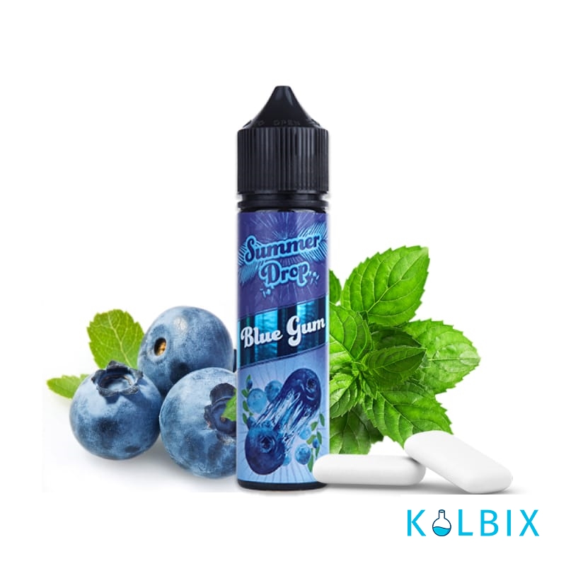 SUMMER DROP - BLUE GUM 60 МЛ 0 МГ НА ОРГАНИЧЕСКОМ НИКОТИНЕ СО ВКУСОМ ЧЕРНИЧНОЙ ЖВАЧКИ