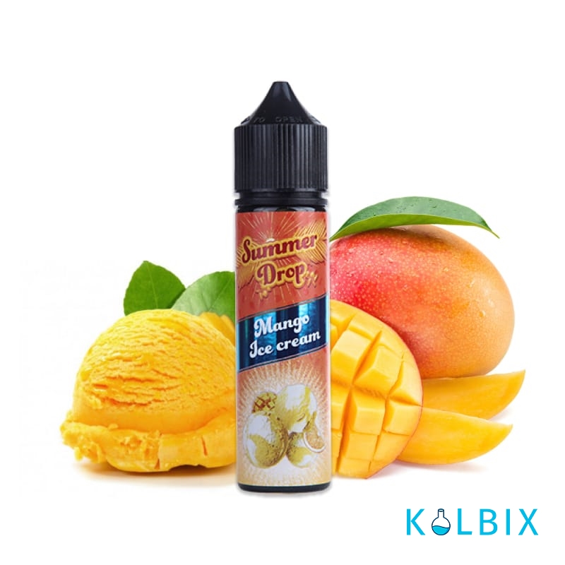 SUMMER DROP - MANGO ICE CREAM 60 МЛ 3 МГ НА ОРГАНІЧНОМУ НІКОТИНІ З СМАКОМ МАНГОВОГО МОРОЖЕНОГО