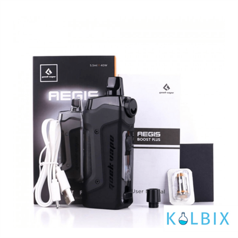 GeekVape Aegis Boost Plus Pod Kit 40W 3-in-1 (Original) в черном цвете