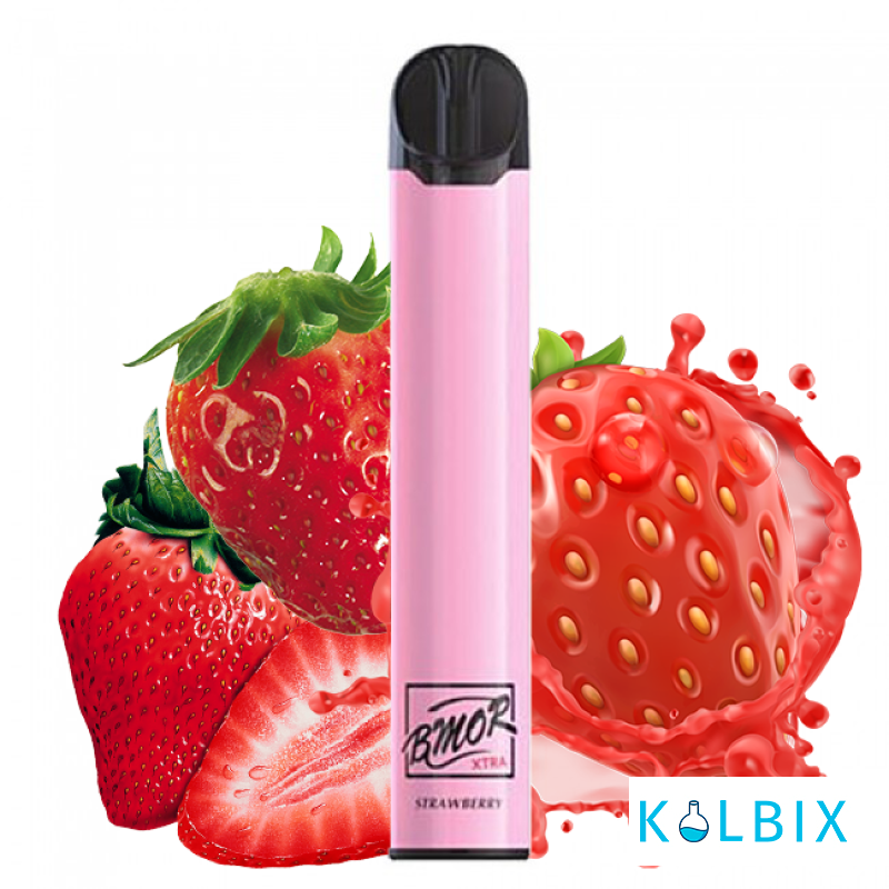 ОДНОРАЗКА BMOR XTRA 1600 PUFFS DISPOSABLE POD KIT - STRAWBERRY 5% СО ВКУСОМ КЛУБНИКИ
