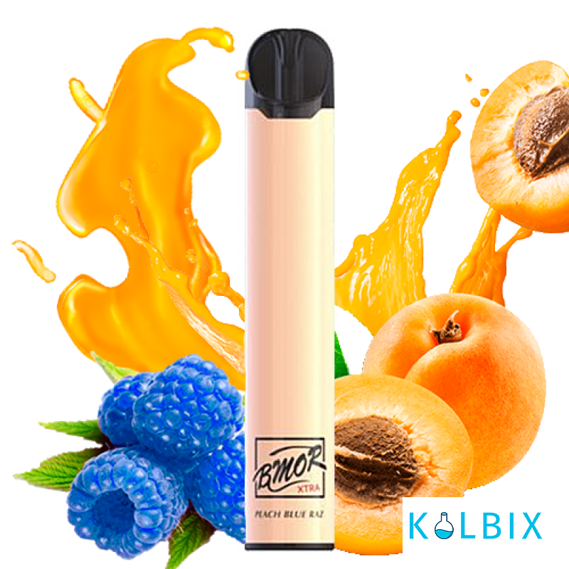 ОДНОРАЗКА BMOR XTRA 1600 PUFFS DISPOSABLE POD KIT - PEACH BLUE RAZZ 5% СО ВКУСОМ ПЕРСИКА С ГОЛУБОЙ МАЛИНОЙ