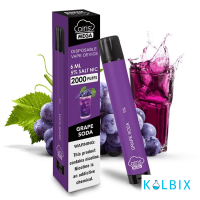ОДНОРАЗКА AIRIS MEGA 2000 DISPOSABLE VAPE GRAPE SODA 5% СО ВКУСОМ ВИНОГРАДА