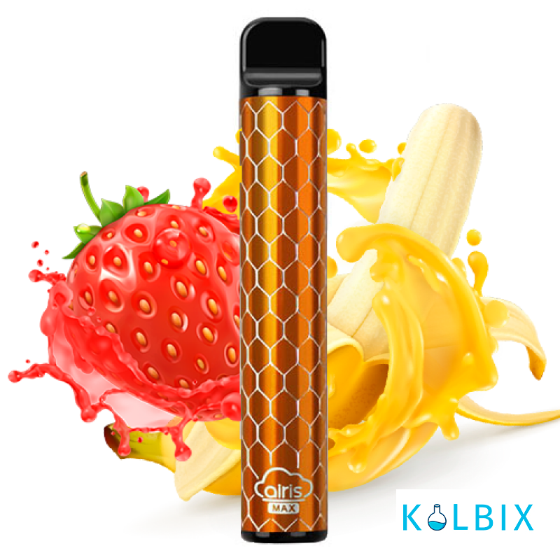 ОДНОРАЗОВАЯ POD СИСТЕМА AIRIS MAX DISPOSABLE DEVICE 950MAH НА 1800 ЗАТЯЖЕК СО ВКУСОМ КЛУБНИКИ И БАНАНА