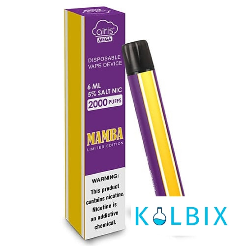 ОДНОРАЗКА AIRIS MEGA 2000 DISPOSABLE VAPE 5% СО ВКУСОМ ПИТАЙИ И КЛУБНИКИ