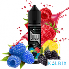 Жидкость Chaser Black Triple Razz - 60 мл, 0 мг, на органическом никотине, со вкусом голубой, красной и черной малины с лимоном
