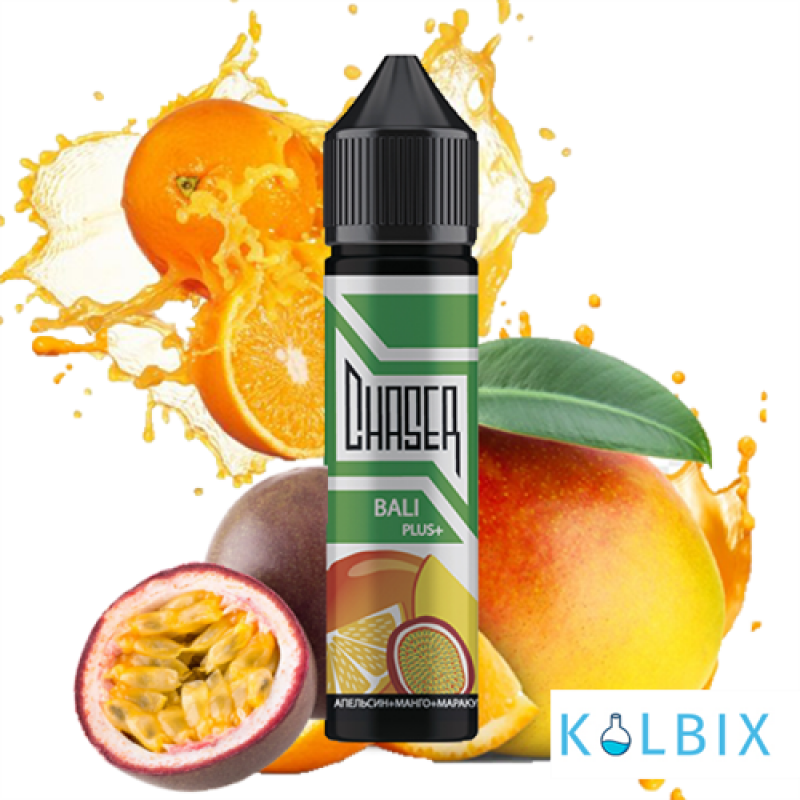 Жидкость Chaser Black Bali Plus 60 мл, 3 мг,  на органическом никотине, со вкусом Манго, апельсина и маракуйи