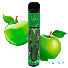 Одноразовый Pod Elf Bar Lux 1500 Disposable Device 850mAh 50 мг (Banana Ice) на 1500 затяжек со вкусом кислого яблока