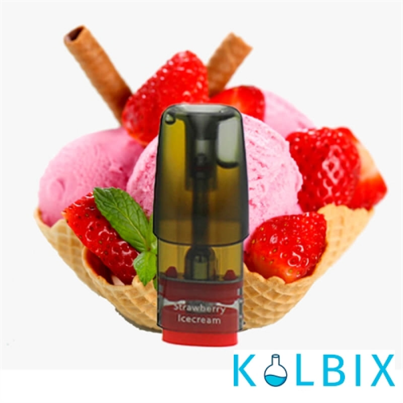 Заправленные картриджи для ELF BAR RF350 и MATE 500 2.0 Мл (1.2 Ом) со вкусом клубничного мороженого