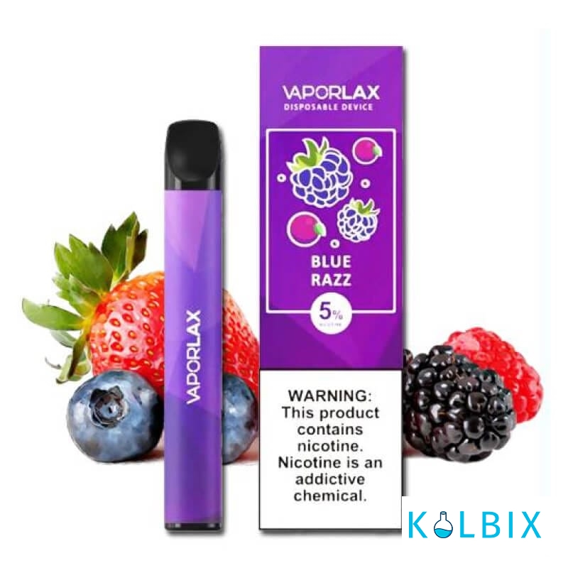ОДНОРАЗОВА POD-СИСТЕМА VAPORLAX - BLUE RAZZ (ORIGINAL) НА 800 ЗАТЯЖОК ЗІ СМАКОМ ЛІСОВИХ ЯГІД
