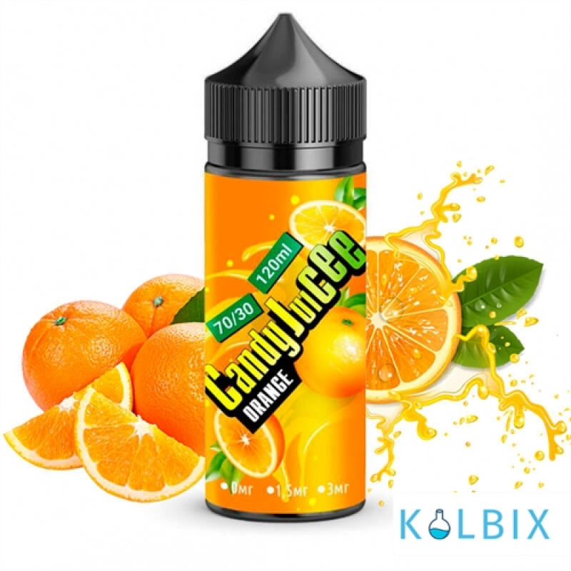 Жидкость Candy Juicee 120 мл на органическом никотине 0 мг со вкусом апельсина