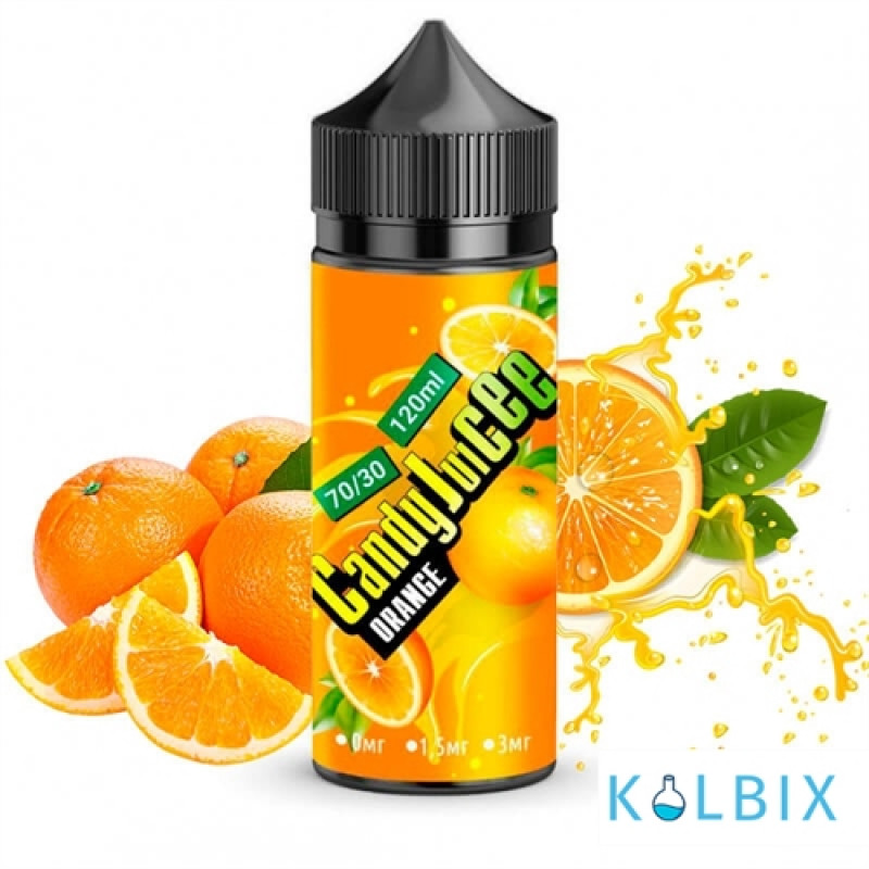 Жидкость Candy Juicee 120 мл на органическом никотине 1.5 мг со вкусом апельсина