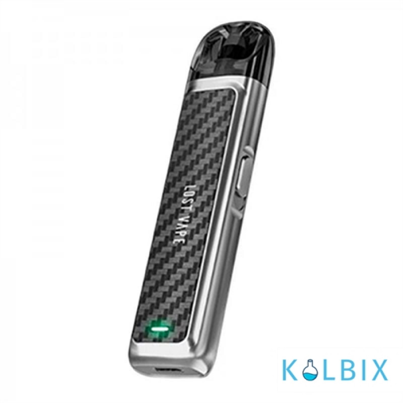 Pod-система Lost Vape Ursa Nano Pod Kit 800 мАч в серебристом корпусе с карбоновой вставкой
