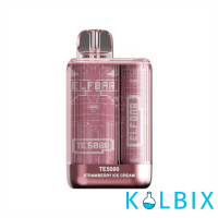 Одноразовый Pod Elf Bar TE5000 550 мАч на 5000 затяжек со вкусом клубничного мороженого