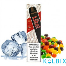 Одноразова Pod система Joyetech Like! 1800 50 мг 900 мАч на 1800 затяжок зі смаком цукерок «Skittles» з холодком