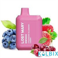 Одноразовый Pod Lost Mary BM5000 650 мАч 5% на 5000 затяжек со вкусом клубники, черники и вишни