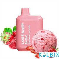 Одноразовый Pod Lost Mary BM5000 650 мАч 5% на 5000 затяжек со вкусом клубничного мороженого