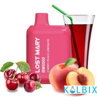 Одноразовый Pod Lost Mary BM5000 650 мАч 5% на 5000 затяжек со вкусом вишнёво-персикового лимонада