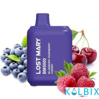 Одноразовый Pod Lost Mary BM5000 650 мАч 5% на 5000 затяжек со вкусом черники, малины и вишни