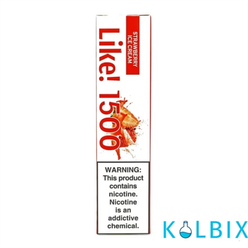 Одноразовая Pod система Joyetech Like! 1500 50 мг 1100 мАч на 1500 затяжек со вкусом клубничного мороженого