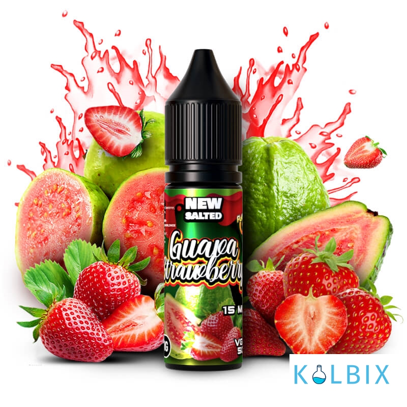 ЖИДКОСТЬ Flamingo New Salted 15 мл НА СОЛЕВОМ НИКОТИНЕ 50 мг со вкусом гуавы и клубники