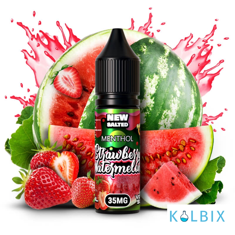 ЖИДКОСТЬ Flamingo New Salted 15 мл НА СОЛЕВОМ НИКОТИНЕ 50 мг со вкусом клубники и арбуза