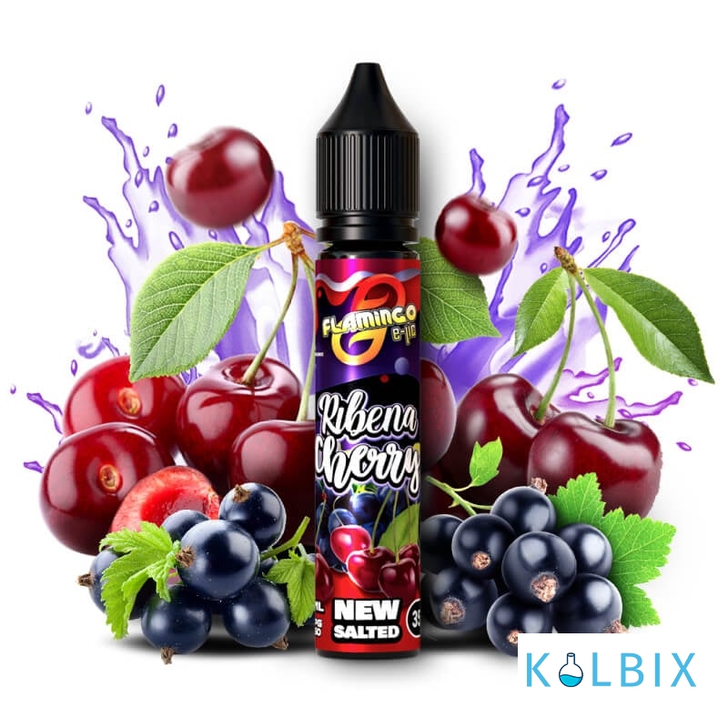 ЖИДКОСТЬ Flamingo New Salted 30 мл НА СОЛЕВОМ НИКОТИНЕ 50 мг со вкусом вишни и чёрной смородины