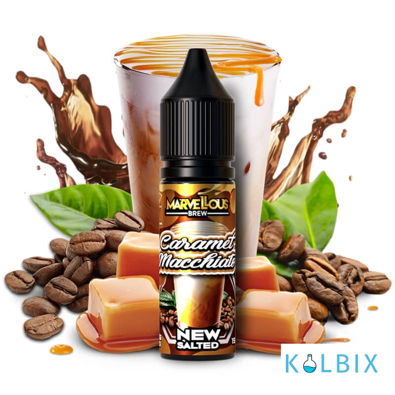 ЖИДКОСТЬ Marvellous Brew New Salted 15 мл НА СОЛЕВОМ НИКОТИНЕ 50 мг со вкусом кофе с молоком и карамелью