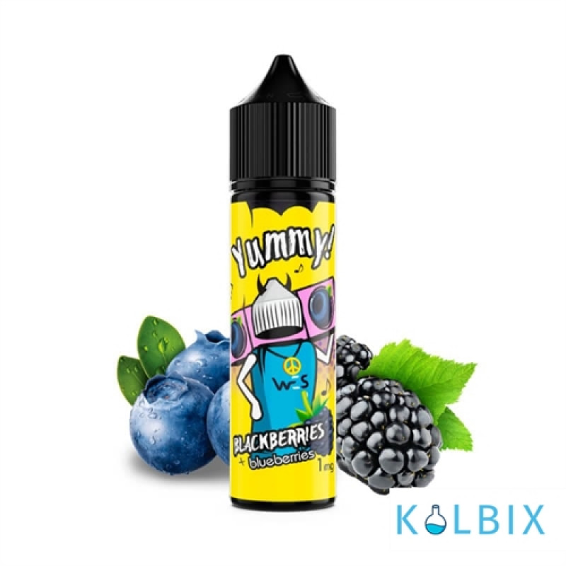 Жидкость WES Split - YUMMY 60 мл 3 мг НА ОРГАНИЧЕСКОМ НИКОТИНЕ СО ВКУСОМ ежевики с черникой