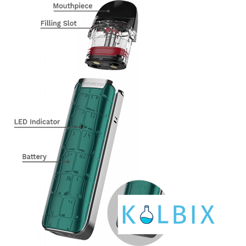 Pod-система Vaporesso Luxe Q Pod Kit на 1000 мАч в матовом серебряном цвете