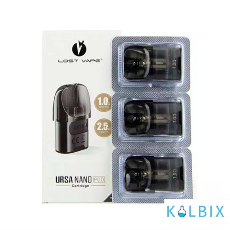 Сменный картридж Lost Vape Ursa Nano объемом 2.5 мл и сопротивлением 1.0 Ом