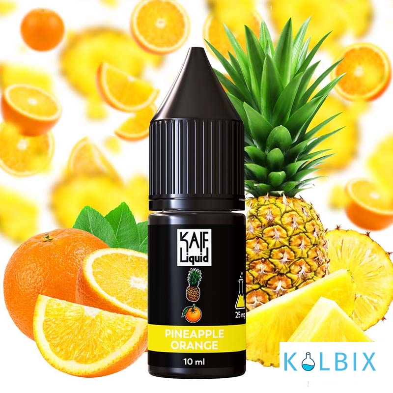 Жидкость Kaif Liquid Salt 10 мл на солевом никотине 25 мг со вкусом ананаса и апельсина