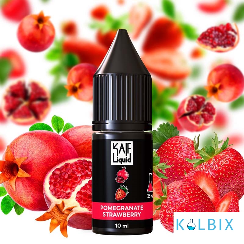 Жидкость Kaif Liquid Salt 10 мл на солевом никотине 25 мг со вкусом граната и клубники