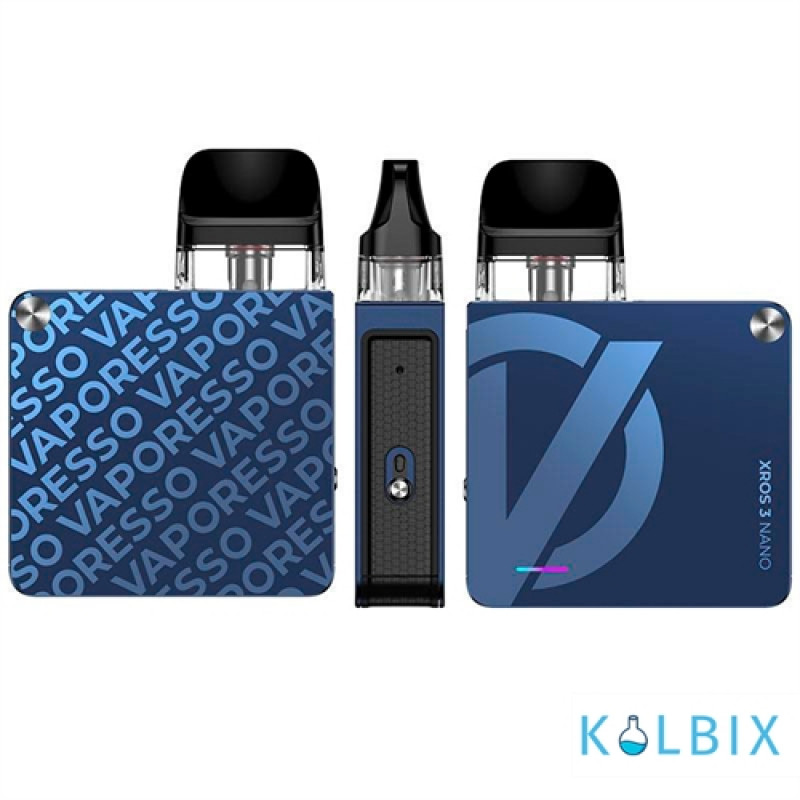 Оригинальный стартовый набор Vaporesso XROS 3 Nano Kit в темно-синем цвете